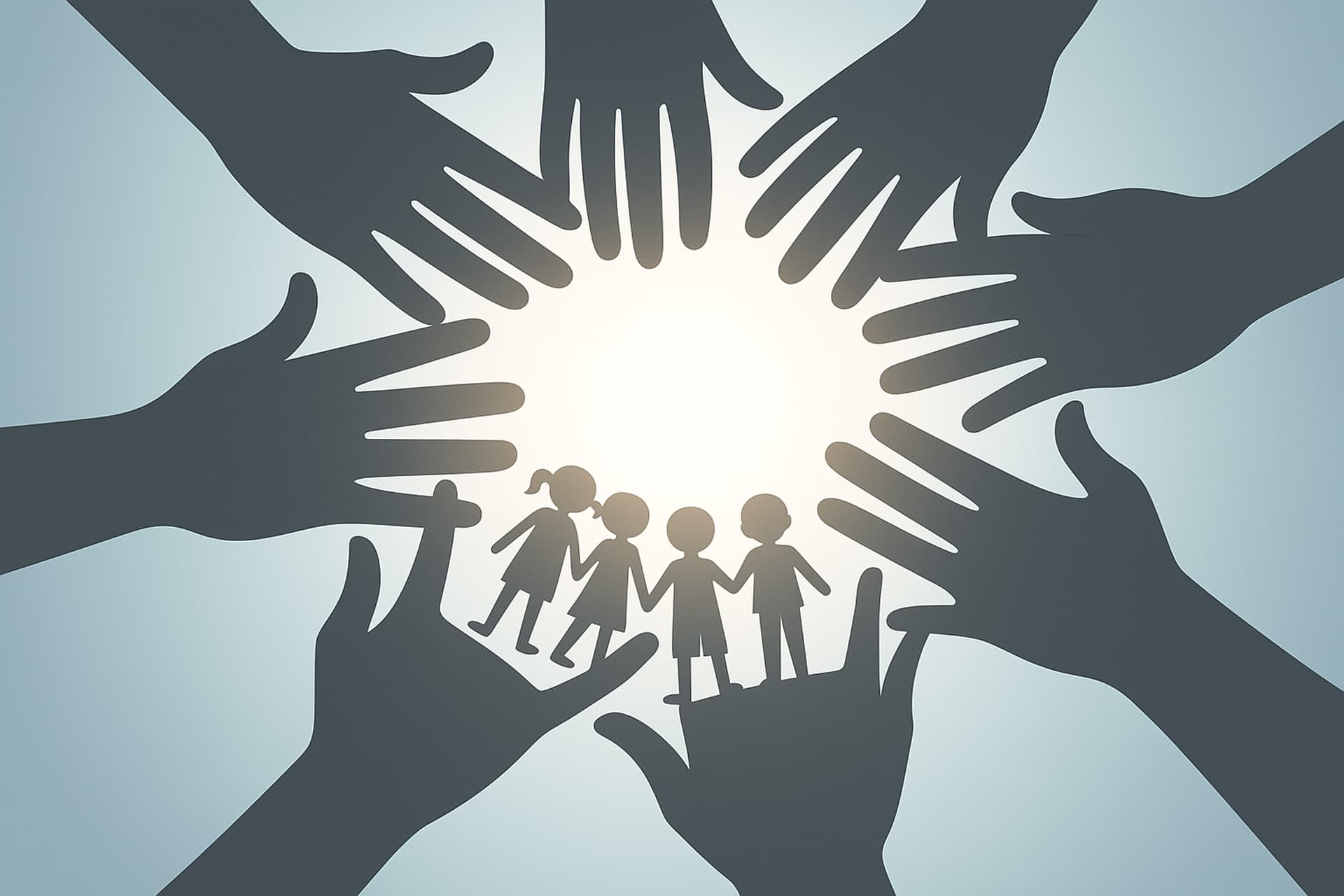 Children protection illustration